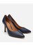 01AYH304180A680 KADIN Deri Lacivert Yüksek Topuklu Stiletto 2