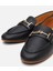 01ayh306210a100 Kadın Deri Siyah Tokalı Klasik Loafer 3
