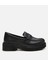 01AYH306700A100 Deri Siyah Kadın Loafer 1
