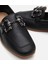 01AYH306730A100 Deri Siyah Kadın Loafer 4