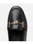 01AYH309600A100 KADIN Deri Siyah Tokalı Klasik Loafer 4