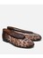 01AYH308830A499 KADIN Kahverengi Leopar Desenli Transparan Detaylı Babet 2