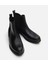 Deri Siyah Kadın Düz Bot 3