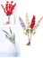 Lüks Yapay Çiçek Aranjman Seti – 1 Adet Okaliptus Dalı + 3 Adet Delphinium Çiçeği + 7 Dallı Kırmızı Bahardalı Demeti 1