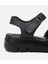 01SAH306860A620 KADIN Deri Mavi Ayarlanabilir Comfort Sandalet 4