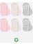 Nessiworld Bistyle 6'lı Silikonlu Babet Penye Çorap BS30101B Pembe Ekru Gri 1