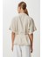 Bağlama Detaylı Keten Gömlek LDP0076 Bej 5
