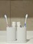 Modern Banyo Düzenleyici - Diş Fırçalık Seti - Ikili Set - Beyaz 10CM 1