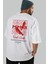 Pepper Arka Baskılı Beyaz Oversize T-Shirt Erkek Kadın Pamuk Bisiklet Yaka Tişort 7
