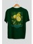 Lemon Arka Baskılı Yeşil Oversize T-Shirt Erkek Kadın Pamuk Bisiklet Yaka Tişort 1