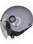 Motosiklet Yarım Kask Güneş Vizörlü Ece 22.06 Motor Kaskı Nardo Grey 1