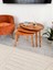 Masif Kayın Oval Zigon Sehpa – 3’lü El Yapımı Set – Kalın ve Modern Tasarım Sehpa 7
