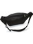 Siyah Unisex Deri Fermuarlı Ayarlanabilir Crossbody Omuz ve Bel Çantası 5