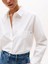 Kadın Klasik Poplin Rahat Kesim Beyaz Gömlek WW0WW45892YCF 3