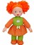 30012 Gökkuşağı Bebekleri 35 cm -Turuncu Saçlı Yeşil Elbiseli 2