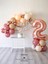 2 Yaş Balonu Doğum Günü Balon Zinciri Rose Gold Parti Seti 1