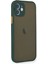 iPhone 12 Mini Kılıf Montreal Silikon Kapak - Yeşil 2