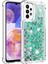 Samsung Galaxy A23 5g (Global Versiyon)/4g Sıvı Yüzen Glitter Pullar Tpu Arka Kapak Anti-Çizelge Telefon Vaka Yeşil/kalpler (Yurt Dışından) 1