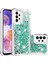 Samsung Galaxy A23 5g (Global Versiyon)/4g Sıvı Yüzen Glitter Pullar Tpu Arka Kapak Anti-Çizelge Telefon Vaka Yeşil/kalpler (Yurt Dışından) 2