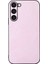 Samsung Galaxy S23+ Etkiye Dayanıklı Cowhide Doku Pu Deri Kaplama Telefon Kılıfı Sabit Pc Yumuşak Tpu Kapak Pembe (Yurt Dışından) 1