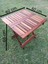 Ahşap Iroko Katlanabilir 60X60 Bahçe ve Balkon Masası 1