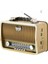 Ahşap Nostaljik Radyo ve Büyük Boy Bluetooth Hoparlör, Ekru 2