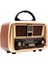 Vintage Tasarımlı, Şarjlı, Bluetooth ve Çok Fonksiyonlu Taşınabilir Radyo Kahverengi 1