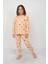 Uzun Kollu %100 Pamuk Kız Çocuk Pijama Takımı Bisiklet Yaka Manşetli 3-8 Yaş 1