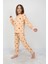 Uzun Kollu %100 Pamuk Kız Çocuk Pijama Takımı Bisiklet Yaka Manşetli 3-8 Yaş 3