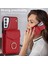 Samsung Galaxy S21+ 5g Pu+ Tpu Kapak Akordeon Kart Çantası Askılı Cep Telefonu Kılıfı-Kırmızı (Yurt Dışından) 4
