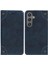 Samsung Galaxy S24+PU Deri Kılıf Anti-Drop Standlı Cüzdan Telefon Kılıfı-Mavi (Yurt Dışından) 1