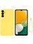Samsung Galaxy M54 5G/F54 5g Sıvı Silikon Arka Kapak Yumuşak Astar-Sarı (Yurt Dışından) 1