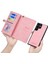 Samsung Galaxy S24 Ultra Kılıf Fermuarlı Cüzdan Çıkarılabilir Letaher Telefon Çantası-Pembe Altın (Yurt Dışından) 4