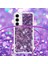 Samsung Galaxy A55 5g Için Quicksand Crossbody Telefon Kılıfı Bling Glitter Tpu Kapak-Koyu Mor/kalpler (Yurt Dışından) 4