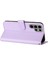 Samsung Galaxy S24 Ultra Telefon Kılıfı Çiçek Desenli Baskılı Deri Kılıf-Mor (Yurt Dışından) 5