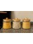 3’lü Bambu Kapaklı Çizgili Cam Saklama Kavanozu 800 Ml, Şık ve Kullanışlı Set 3