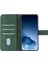 Samsung Galaxy S23 Için Ultra Pu Deri Yumuşak Tpu Folio Flip Cover Strap-Green ile Baskılı Mandala Çiçek Cüzdan Telefon Kılıfı (Yurt Dışından) 2