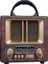 Kahverengi Nostaljik Radyo 8108-BT, Şık ve Retro Tasarım, Harika Ses Kalitesi 1