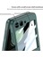 Samsung Galaxy Z Flip5 5g Ince Telefon Kapağı Için Sert Pc + Pu Küçük Ekran Filmli Metal Z Harf Kickstand Kılıf - Yeşil (Yurt Dışından) 5