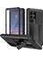 Samsung Galaxy S24 Ultra Kılıf Pc+Silikon+Metal Arka Kapak Temperli Cam Filmli-Siyah (Yurt Dışından) 1