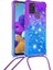 Samsung Galaxy A21S-SERGI/MAVI Için Kayışlı Şok Geçirmez Gradyan Parıltı Tozu ve Tpu Telefon Kasası (Yurt Dışından) 1