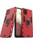 Samsung Galaxy A12 Için Serin Muhafız Pc+Tpu Hibrit Telefon Kılıfı Cep Telefonu Kapak Ring Kickstand-Red ile (Yurt Dışından) 1