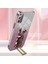 Samsung Galaxy NOTE20 5G/NOTE20 Kılıfı Için Glitter Toz Tavşan Dekor Telefon Kılıfı, Gizli Kickstand-Pembe (Yurt Dışından) 3