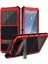 Samsung Galaxy S24 Ultra Darbeye Dayanıklı Kılıf Kickstand Damla Korumalı Kapak Temperli Cam Filmi-Kırmızı (Yurt Dışından) 1