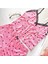 Likralı Şortlu Kalpli Dantelli Pembe Pijama Takımı 4