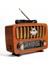 Kahverengi, Şık, Yüksek Sesli, Nostaljik Ayaklı, Kaliteli ve Eskitme Tasarım Radyo 1