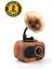 Kahverengi Mini Nostaljik Radyo ve Hoparlör, Bluetooth, Usb, Sd Desteği Ile. 4