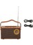 Retro ve Modern Radyo, Usb, Bluetooth ve Fm Fonksiyonlarıyla Kahverengi 5