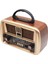 Kahverengi Taşınabilir Bluetooth Radyo, Şarjlı, Pilli, Usb, Sd ve Fm Özellikli 2