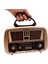 Kahverengi Taşınabilir Bluetooth Radyo, Şarjlı, Pilli, Usb, Sd ve Fm Özellikli 3